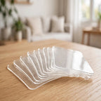 10-Pack High Viscosity Clear Double-Sided Tape, Washable Wall Fixing Adhesive