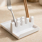 Kitchen Spoon Rest Holder - Non-Slip Plastic Rack for Spatula, Fork & Chopsticks