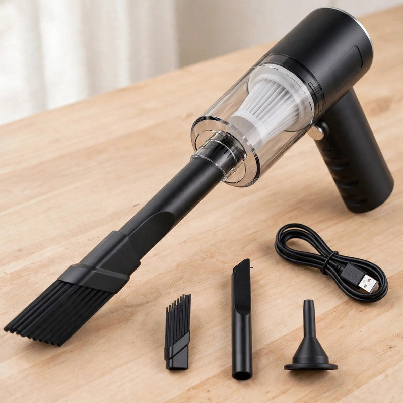6000Pa Wireless Car Vacuum Cleaner - Portable Wet & Dry Mini Vacuum for Car & Home