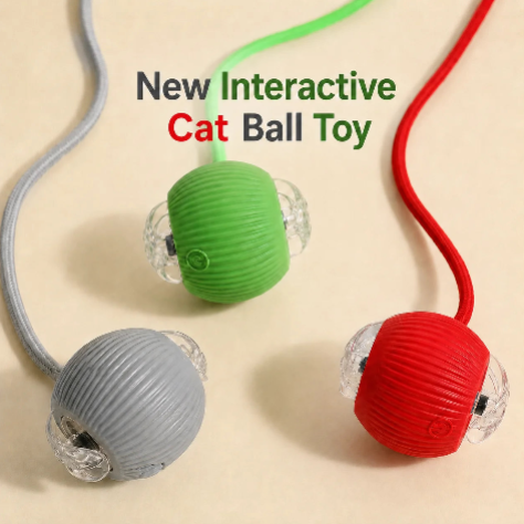 Automatic Rolling Cat Ball Toy – Rechargeable Interactive Smart Ball