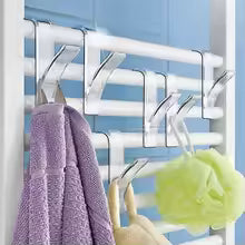 Towel Radiator Hanger Clips, Clear White Storage Hooks