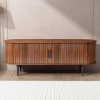 Modern 55" Wood TV Stand Console Table with Storage - Sliding Door