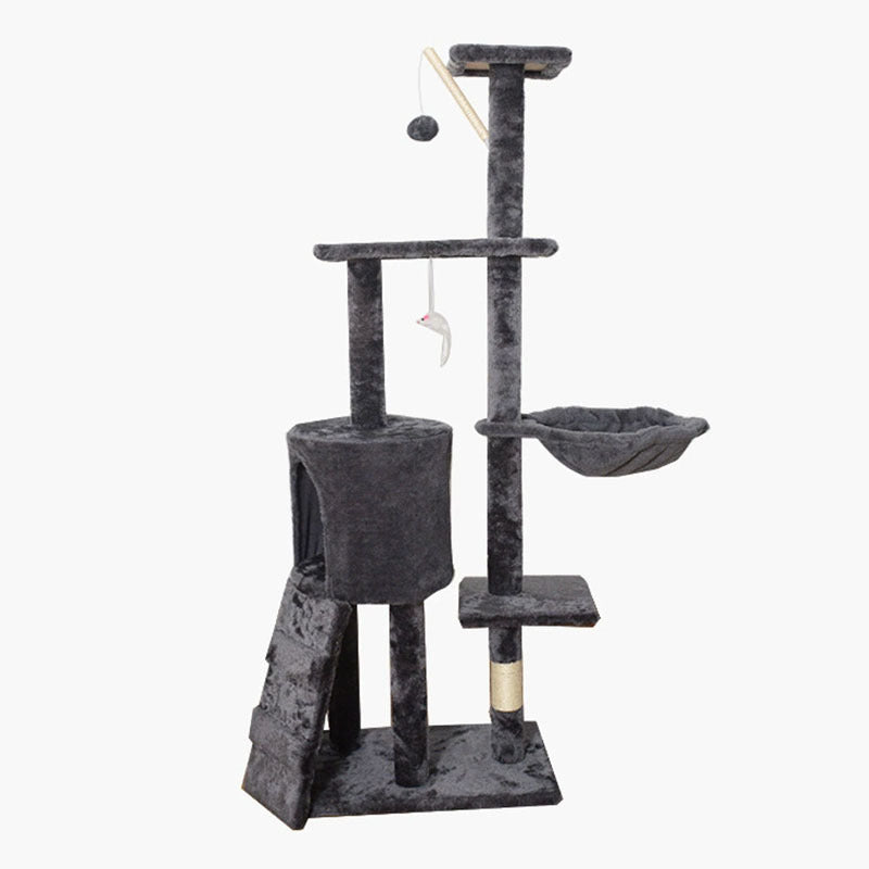 54 Inch Cat Tree Tower - Multi-Level Climbing Tree with Scratching Posts