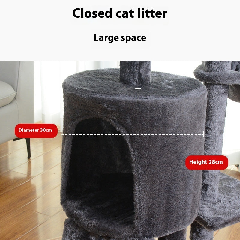 54 Inch Cat Tree Tower - Multi-Level Climbing Tree with Scratching Posts
