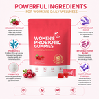 Women's Daily Probiotic Gummies - 5 Billion CFUs, Cranberry Flavor, 60 Gummies