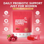 Women's Daily Probiotic Gummies - 5 Billion CFUs, Cranberry Flavor, 60 Gummies
