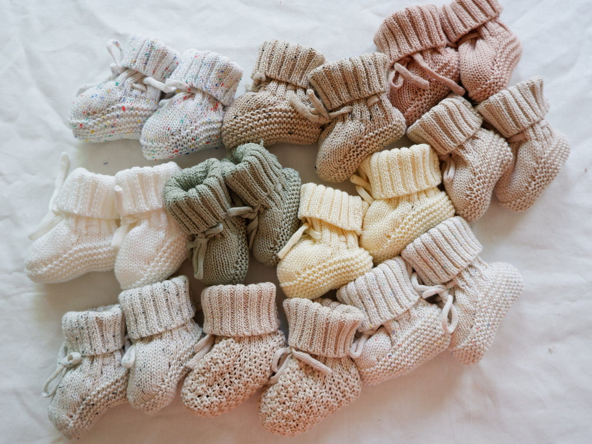Baby Bootie Sock Shoes - Hand-Knitted Cozy Crochet Shoes for 0-3 M