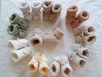 Baby Bootie Sock Shoes - Hand-Knitted Cozy Crochet Shoes for 0-3 M