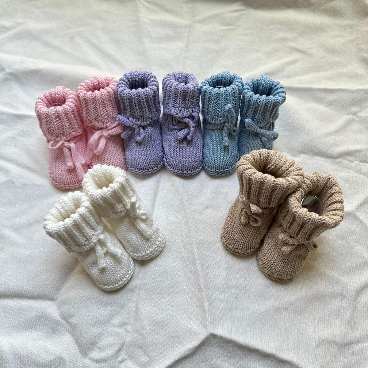 Baby Bootie Sock Shoes - Hand-Knitted Cozy Crochet Shoes for 0-3 M
