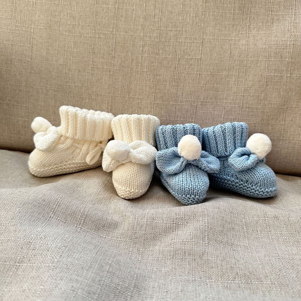 Baby Bootie Sock Shoes - Hand-Knitted Cozy Crochet Shoes for 0-3 M
