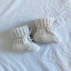Baby Bootie Sock Shoes - Hand-Knitted Cozy Crochet Shoes for 0-3 M