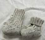 Baby Bootie Sock Shoes - Hand-Knitted Cozy Crochet Shoes for 0-3 M