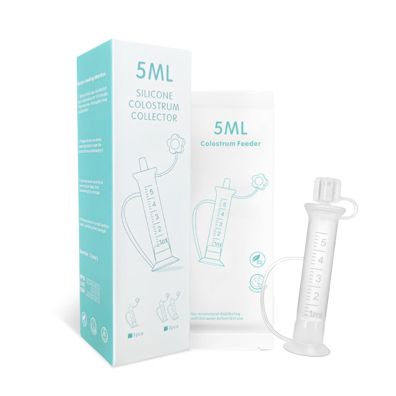 Silicone Wearable Breast Milk Collector - Colostrum Collection Tubes for Breastfeeding Moms
