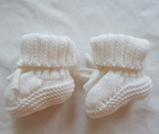 Baby Bootie Sock Shoes - Hand-Knitted Cozy Crochet Shoes for 0-3 M