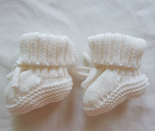 Baby Bootie Sock Shoes - Hand-Knitted Cozy Crochet Shoes for 0-3 M