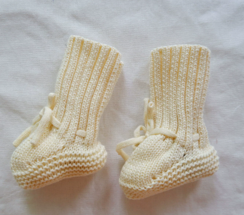 Baby Bootie Sock Shoes - Hand-Knitted Cozy Crochet Shoes for 0-3 M
