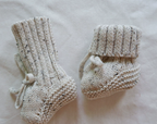 Baby Bootie Sock Shoes - Hand-Knitted Cozy Crochet Shoes for 0-3 M