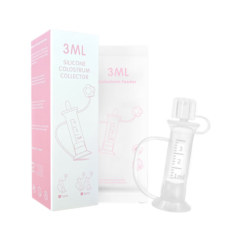 Silicone Wearable Breast Milk Collector - Colostrum Collection Tubes for Breastfeeding Moms