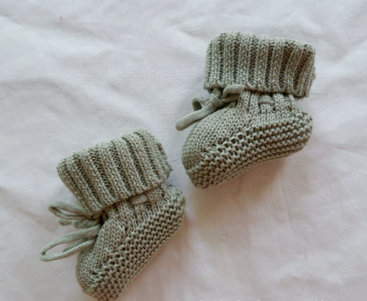 Baby Bootie Sock Shoes - Hand-Knitted Cozy Crochet Shoes for 0-3 M