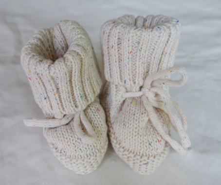 Baby Bootie Sock Shoes - Hand-Knitted Cozy Crochet Shoes for 0-3 M