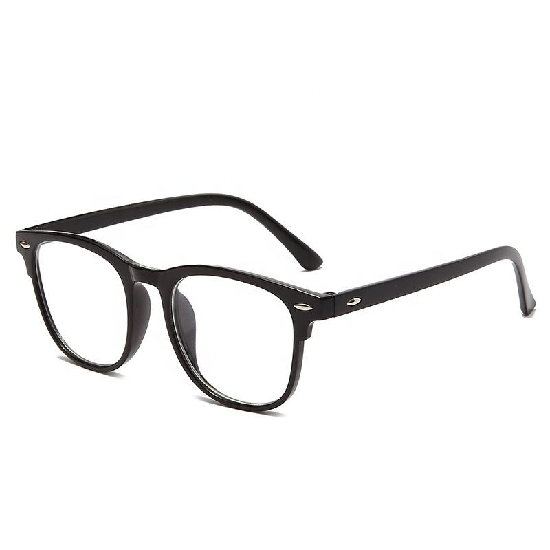Retro Rice Nail Anti-Blue Light Glasses - Transparent Frame, Internet Celebrity Style