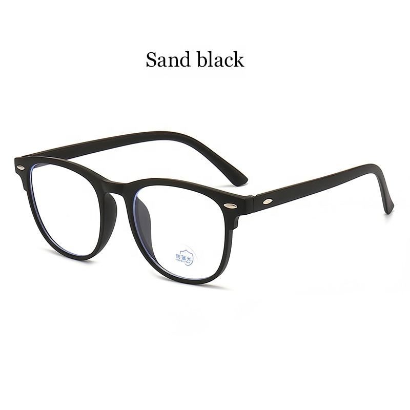 Retro Rice Nail Anti-Blue Light Glasses - Transparent Frame, Internet Celebrity Style