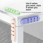 Desktop Silicone Gel Cable Organizer - Wall-Mounted Self-Adhesive Cable Clips