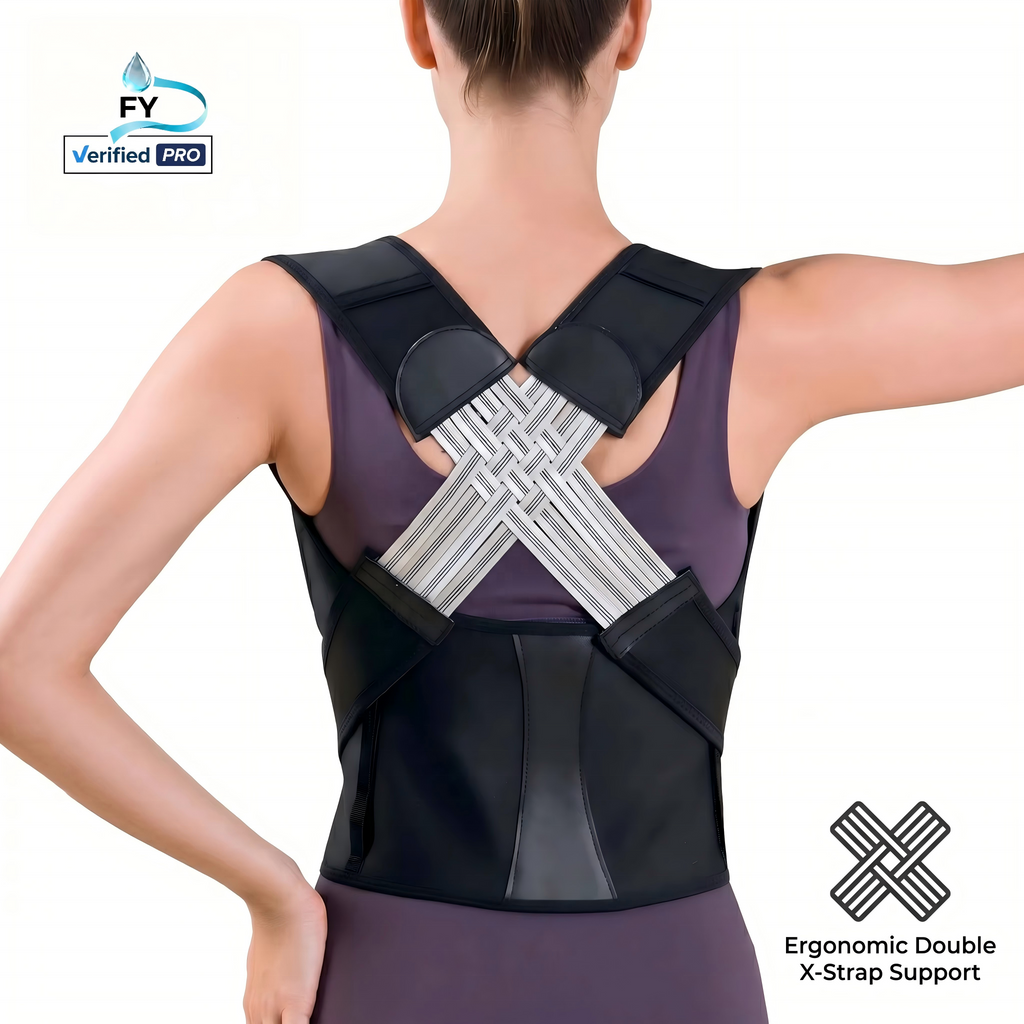Invisible Double X-Strap Posture Corrector - Adjustable Breathable Back Support Brace