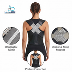 Invisible Double X-Strap Posture Corrector - Adjustable Breathable Back Support Brace