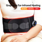 Wireless Lumbar Support Belt - Red Light Heating Vibration Massage Back Brace