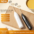 Electric USB Rechargeable Milk Frother - Coffee Mixer & Egg Beater, 2-in-1