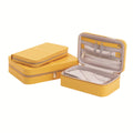 Varenza's Leather Travel Jewelry Organizer – Portable Zipper Storage Case