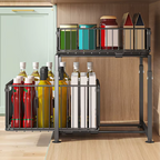 Varenza's Pull-Out Under Sink Organizer – Adjustable 2-Tier Storage Rack