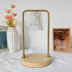 Varenza's Dimmable Electric Candle Warmer Lamp with Wooden Base