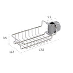 Varenza's Stainless Steel Sink Caddy Organizer Over Faucet Sponge Holder