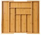 Varenza's Expandable Bamboo Drawer Divider – Adjustable Storage Organizer