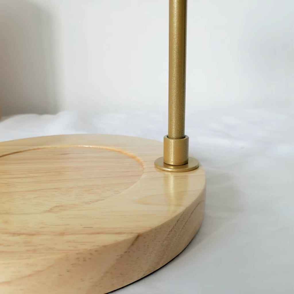 Varenza's Dimmable Electric Candle Warmer Lamp with Wooden Base
