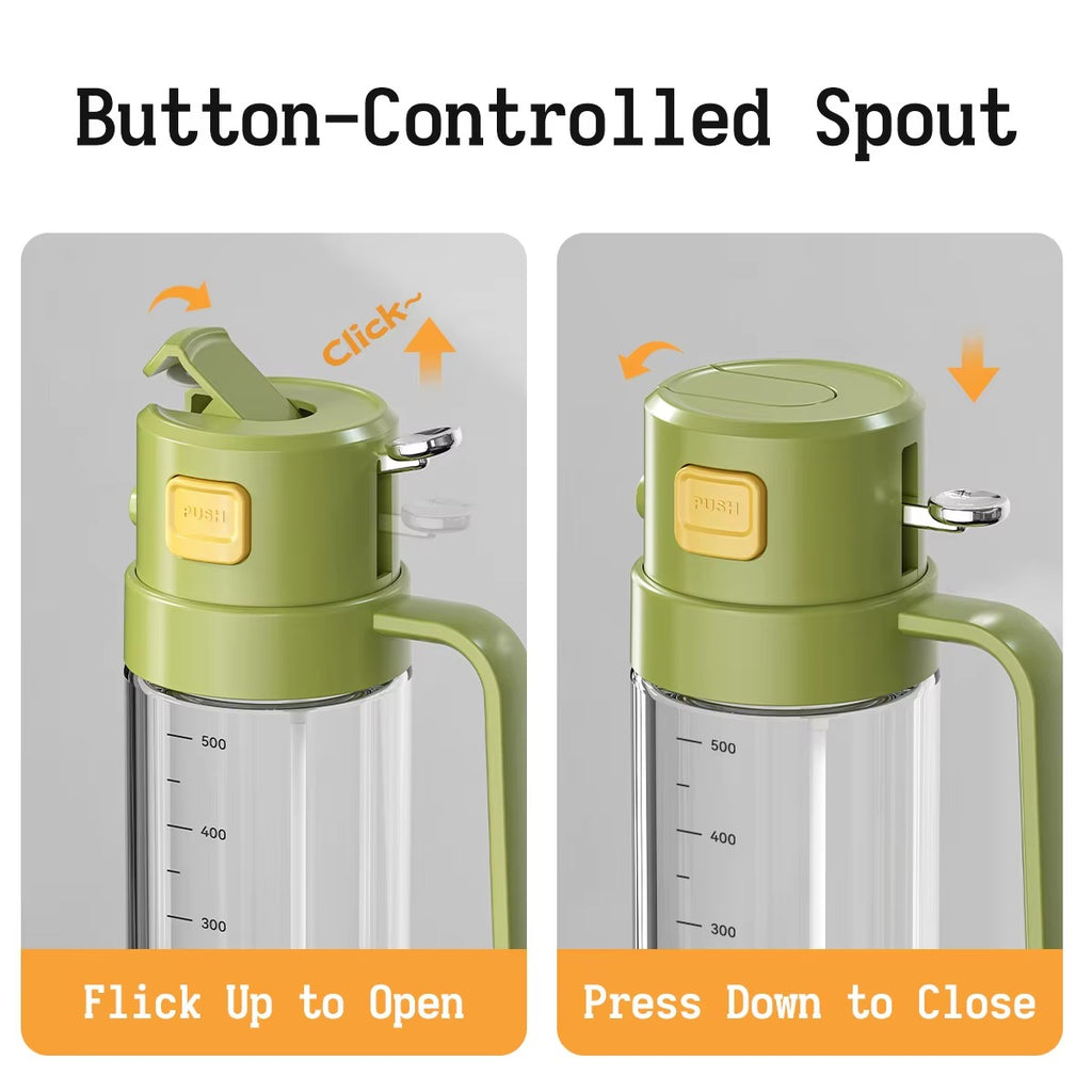 Varenza's 2-in-1 Oil Sprayer &amp; Dispenser – 500ML Glass Bottle