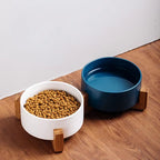 Varenza's Elevated Ceramic Pet Bowl with Stand