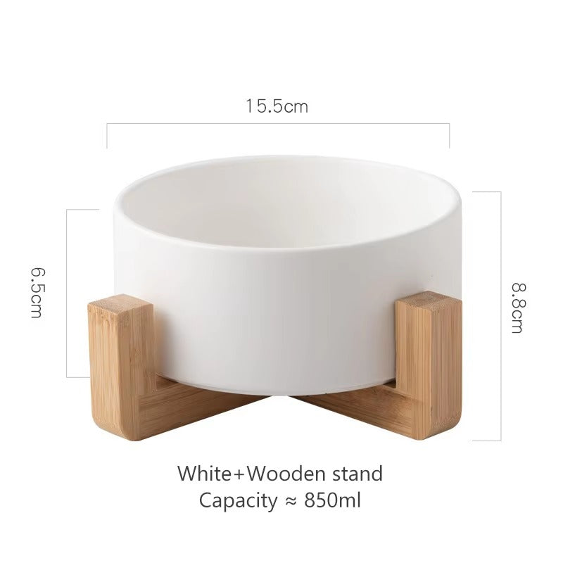 Varenza's Elevated Ceramic Pet Bowl with Stand