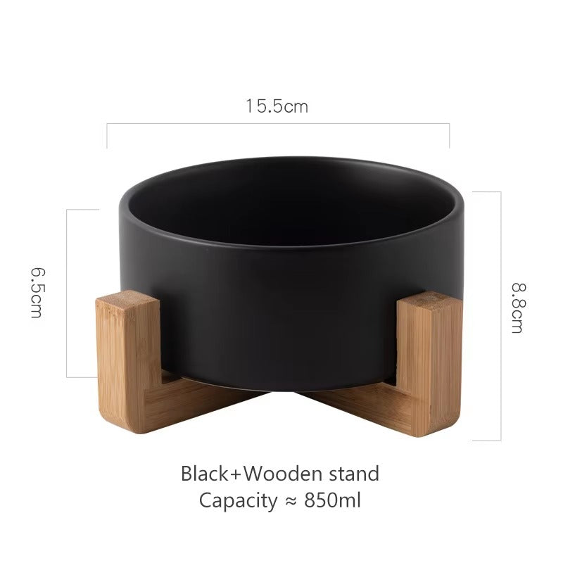 Varenza's Elevated Ceramic Pet Bowl with Stand