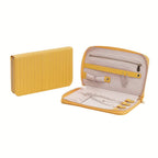 Varenza's Leather Travel Jewelry Organizer – Portable Zipper Storage Case