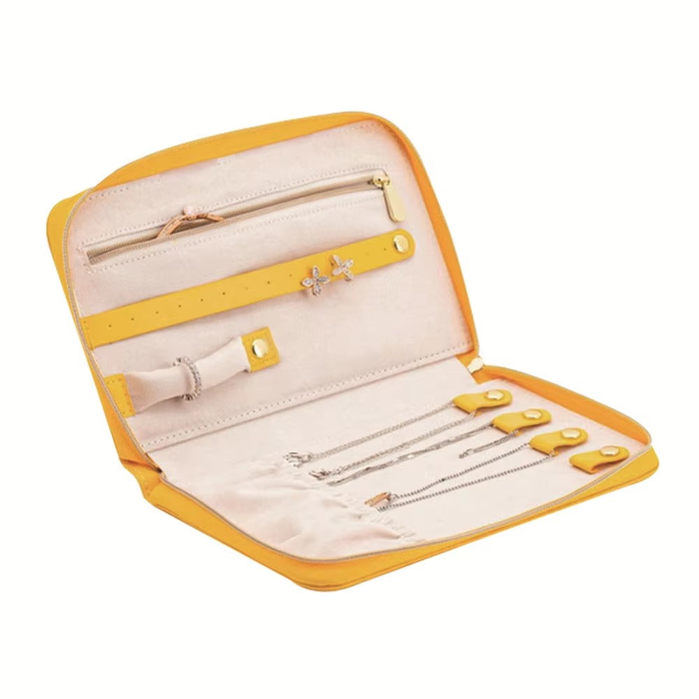 Varenza's Leather Travel Jewelry Organizer – Portable Zipper Storage Case