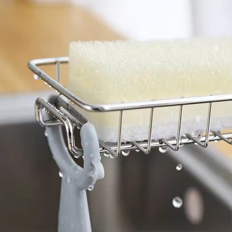 Varenza's Stainless Steel Sink Caddy Organizer Over Faucet Sponge Holder