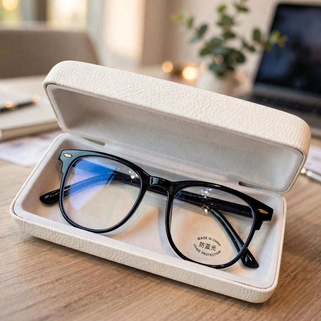 Retro Rice Nail Anti-Blue Light Glasses - Transparent Frame, Internet Celebrity Style