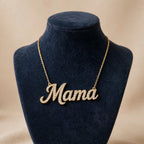 Zircon 'Mama' Letter Pendant Necklace - Mothers Day Gift