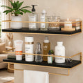Floating Shelves 15.7" - Set of 2 Wall Mounted Wooden Shelves