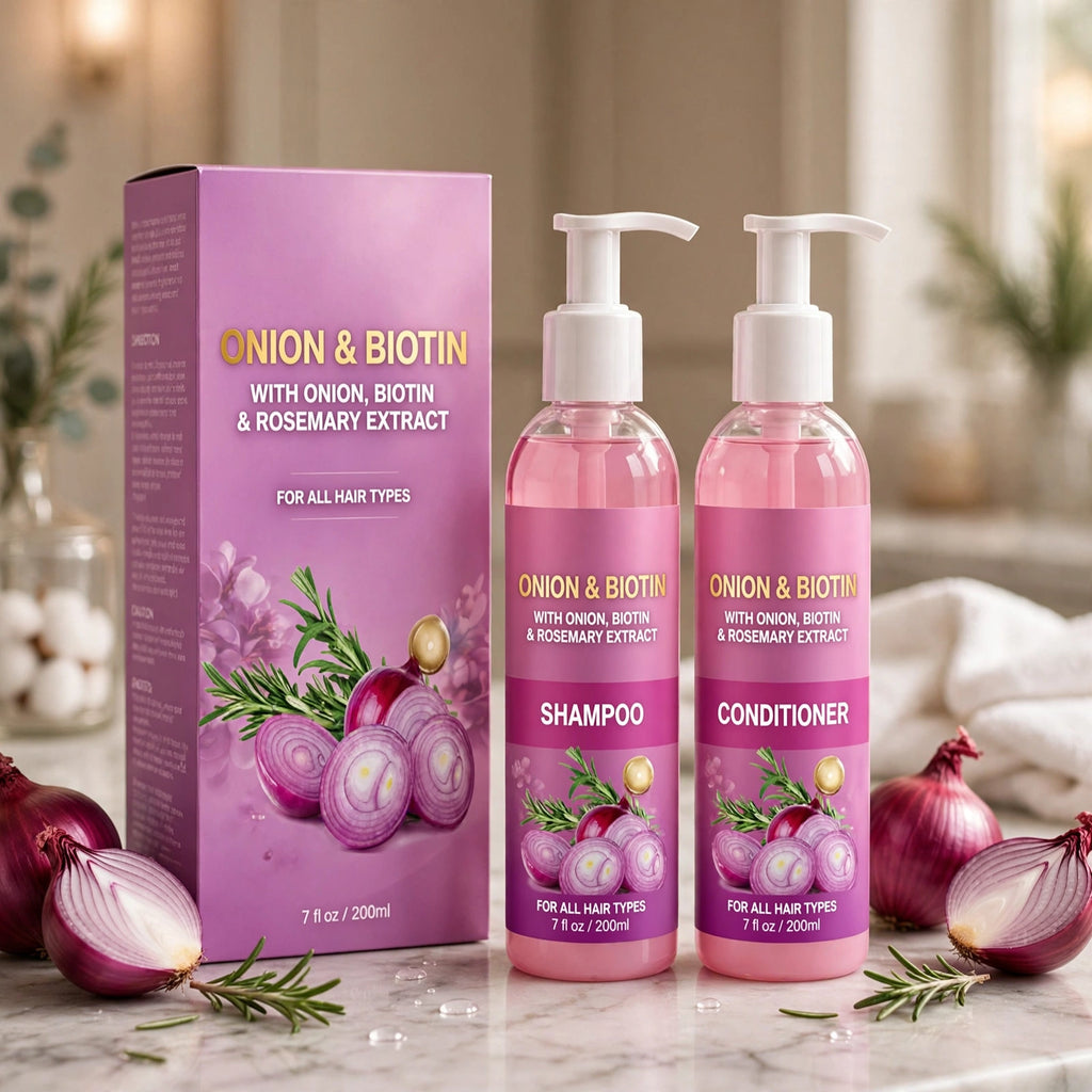 Onion Biotin Rosemary Shampoo and Conditioner Set