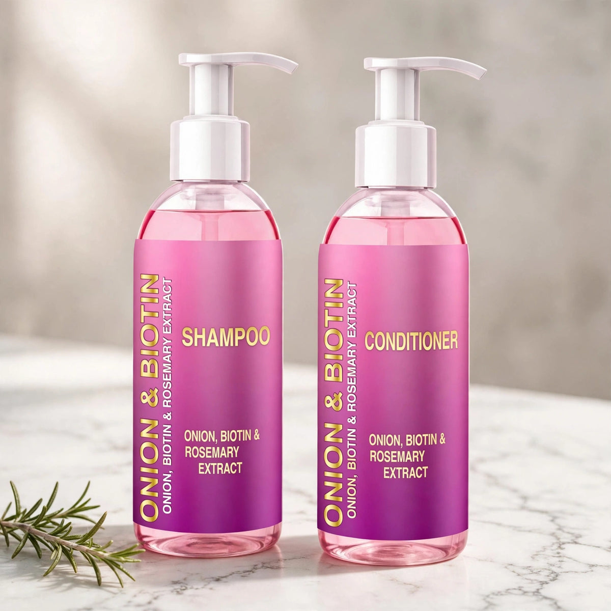 Onion Biotin Rosemary Shampoo and Conditioner Set