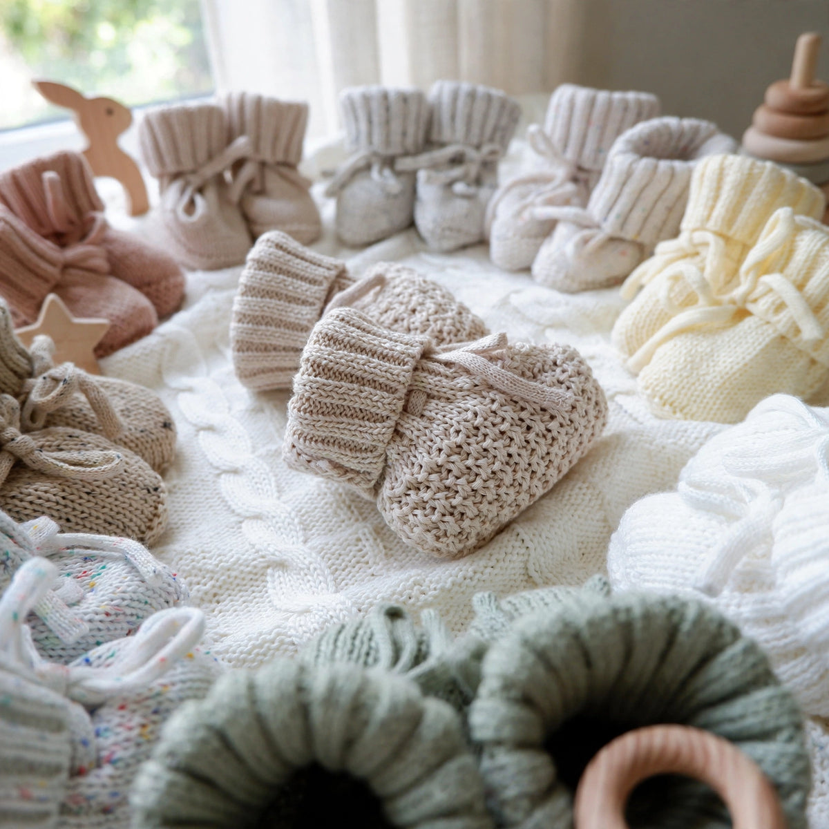Baby Bootie Sock Shoes - Hand-Knitted Cozy Crochet Shoes for 0-3 M